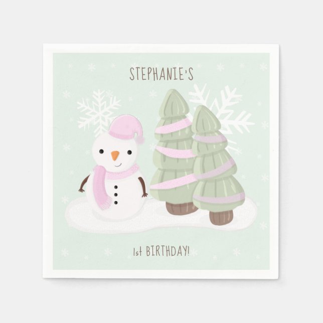 Guardanapo De Papel Snowman Christmas (Frente)