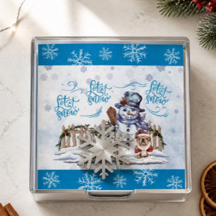 Guardanapo De Papel Snowman Deixar-lhe Neves