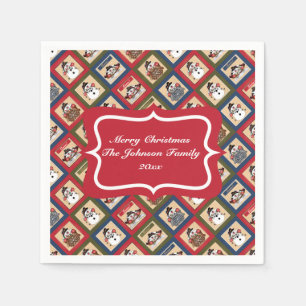 Guardanapo De Papel Snowman Pattern Design Natal