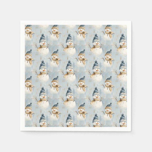 Guardanapo De Papel Snowman Serenade (Frente)