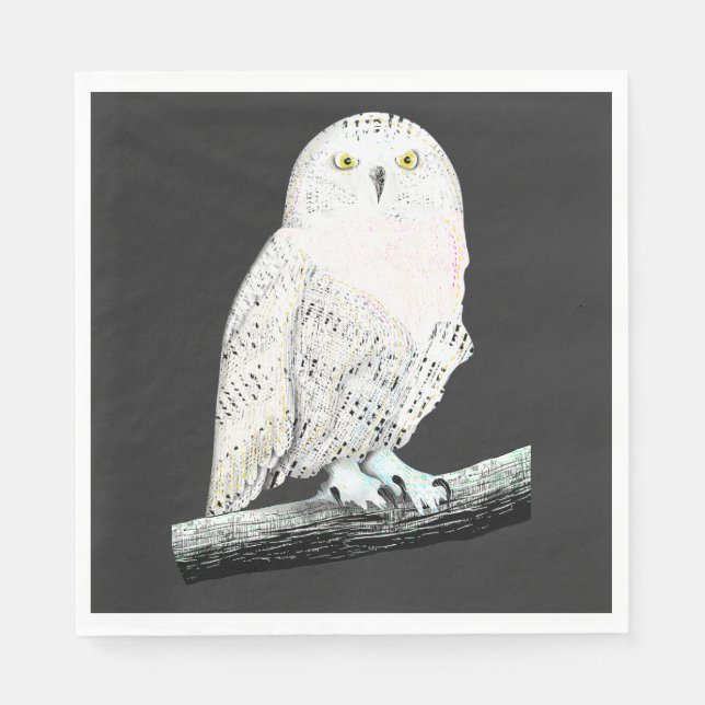 Guardanapo De Papel Snowy Owl (Frente)