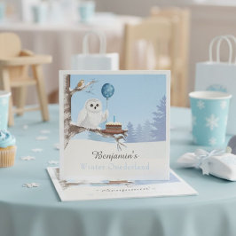 Guardanapo De Papel Snowy Owl Winter Onederland Birthday