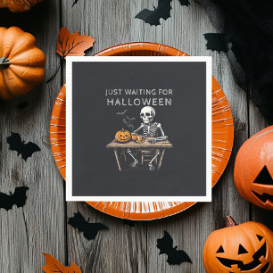 Guardanapo De Papel "Só esperando o Halloween Napkins   Engraçado