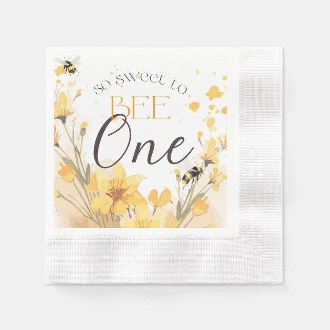 Guardanapo De Papel So Sweet to Bee One (Frente)