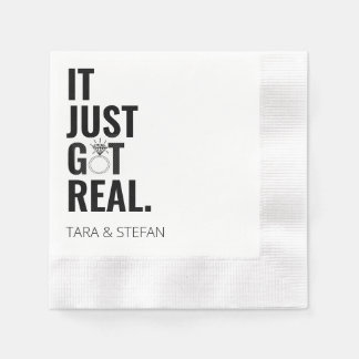 Guardanapo De Papel SÓ TINHA Noivado REAL Personalizado Napkins
