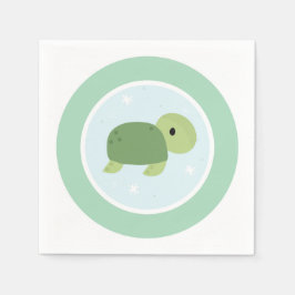 Guardanapo De Papel Sob a Tartaruga da Festa de aniversário do Mar