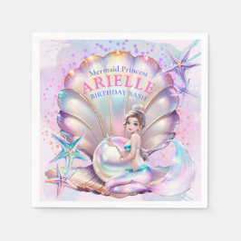 Guardanapo De Papel Sob O Mar Roxo e Sereia-Teal Bash