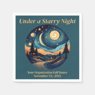 Guardanapo De Papel Sob uma Noite Estrelada