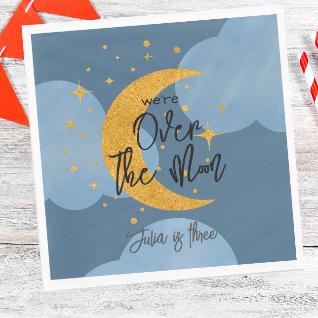 Guardanapo De Papel Sobre o aniversário de criança lunar cintilante da (Criador carregado)