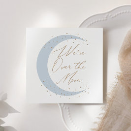 Guardanapo De Papel Sobre o Chá de fraldas da Lua Azul