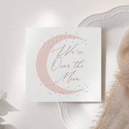 Guardanapo De Papel Sobre o Chá de fraldas da Moon Pink Girl