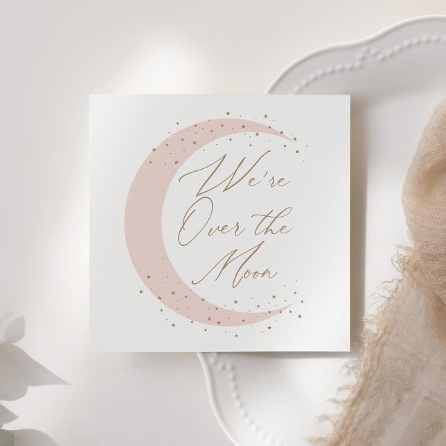 Guardanapo De Papel Sobre o Chá de fraldas da Moon Pink Girl (Criador carregado)