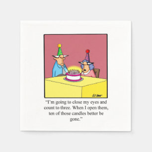 Guardanapo De Papel Sobre o Morro Humor Birthday Napkins
