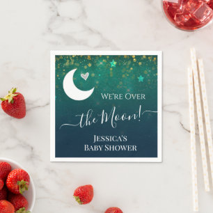 Guardanapo De Papel Sobre o Papel de Chá de fraldas da Lua