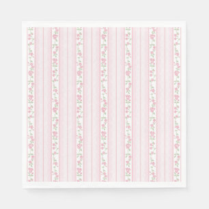 Guardanapo De Papel Sobremesa de Festa Floral Chique Vintage Rosa