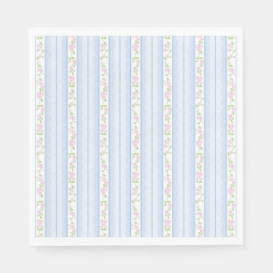 Guardanapo De Papel Sobremesa de Festa Floral Elegante Vintage Azul