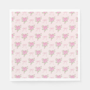 Guardanapo De Papel Sobremesa de Festa Floral Vintage Rosa Chique