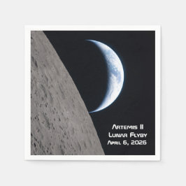Guardanapo De Papel Sobrevoo Lunar Artemis II