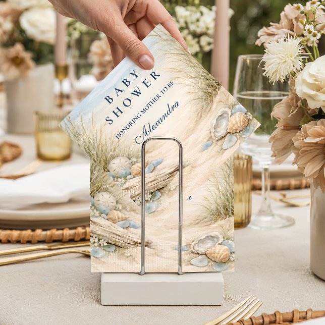 Guardanapo De Papel Soft Blue Coastal Baby Shower (Criador carregado)