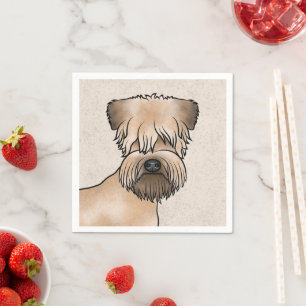 Guardanapo De Papel Soft-Coated Wheaten Terrier Cabeça de Cachorro Fof