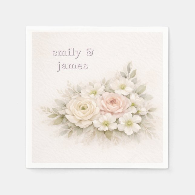 Guardanapo De Papel Soft Editorial Botanical Wedding (Frente)