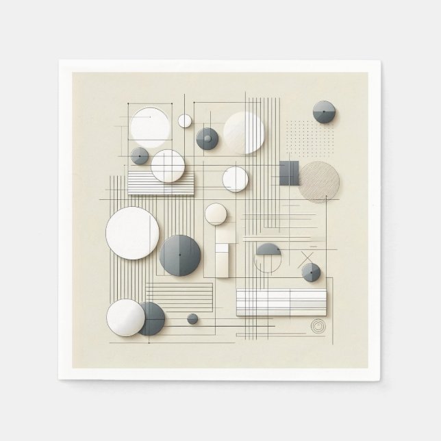 Guardanapo De Papel Soft Geometric Linework (Frente)