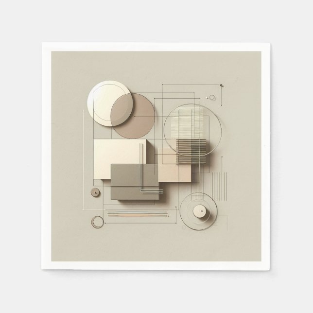 Guardanapo De Papel Soft Geometric Linework  (Frente)