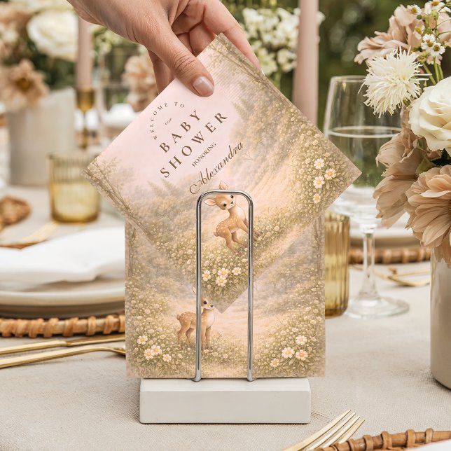 Guardanapo De Papel Soft Neutral Forest Critters Baby Shower (Criador carregado)