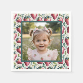 Guardanapo De Papel Soft Pastel Berry Sweet Strawberry Birthday Photo