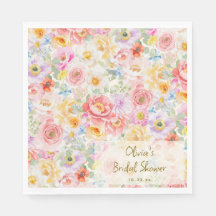 Soft Pastel Watercolor Floral Bridal Shower