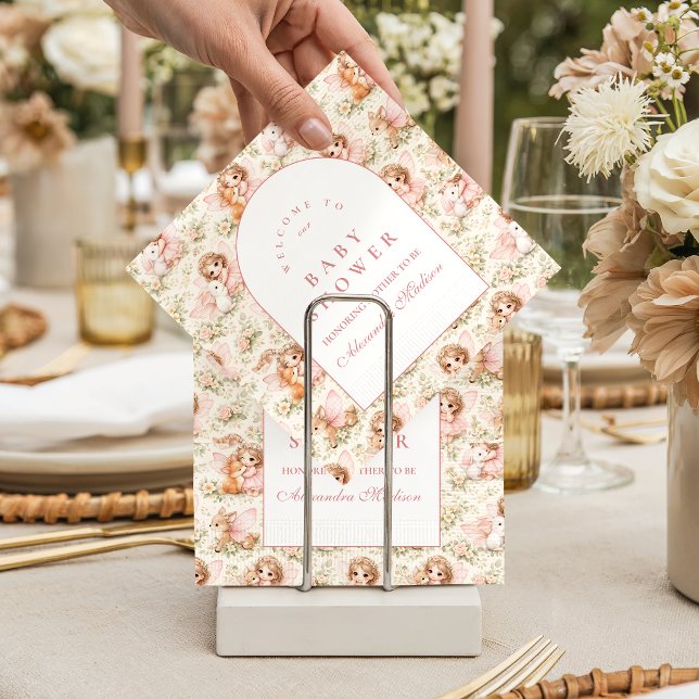 Guardanapo De Papel Soft Pink Fairy Baby Shower (Criador carregado)