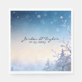 Guardanapo De Papel Soft Winter Daydream Wedding Napkins