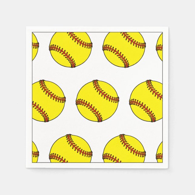 Guardanapo De Papel Softball Sports (Frente)