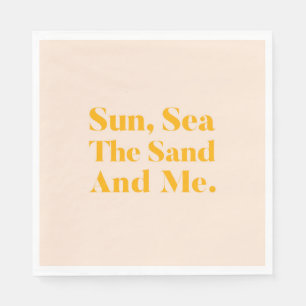 Guardanapo De Papel Sol, Mar, Areia E Eu