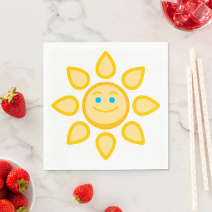 Guardanapo De Papel Sol Sorrindo Feliz Sol