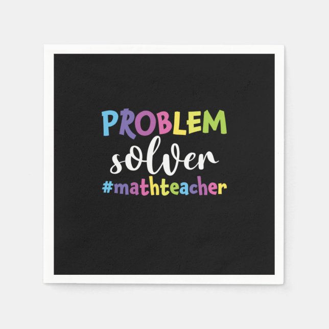 Guardanapo De Papel Solucionador de Problemas do Professor de Matemáti (Frente)