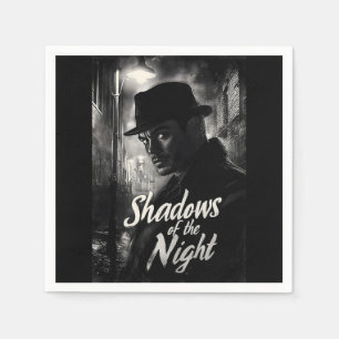 Guardanapo De Papel Sombras da Noite - Film Noir Style Design