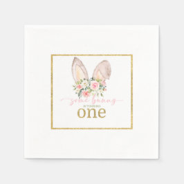 Guardanapo De Papel Some Bunny is turning ONE (Bunny Ears)