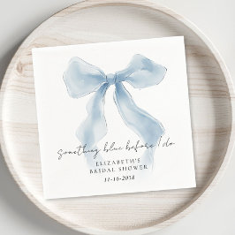 Guardanapo De Papel Something Blue Before I Do Bow Bridal Shower