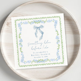 Guardanapo De Papel Something Blue Bow Bridal Shower