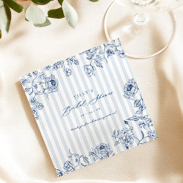 Guardanapo De Papel Something Blue Paper Napkins Bridal Shower Party