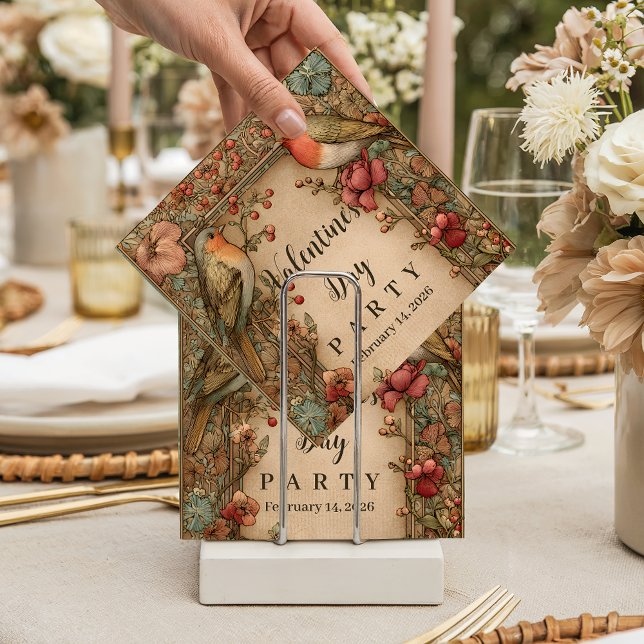 Guardanapo De Papel Songbirds & Roses Valentine Party (Criador carregado)