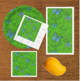 Guardanapo De Papel Sonhos da Floresta Tropical Videiras Borboletas