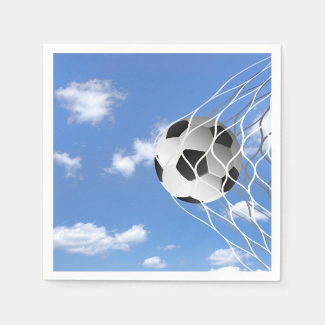 Guardanapo De Papel Soocer Ball na Net (Frente)