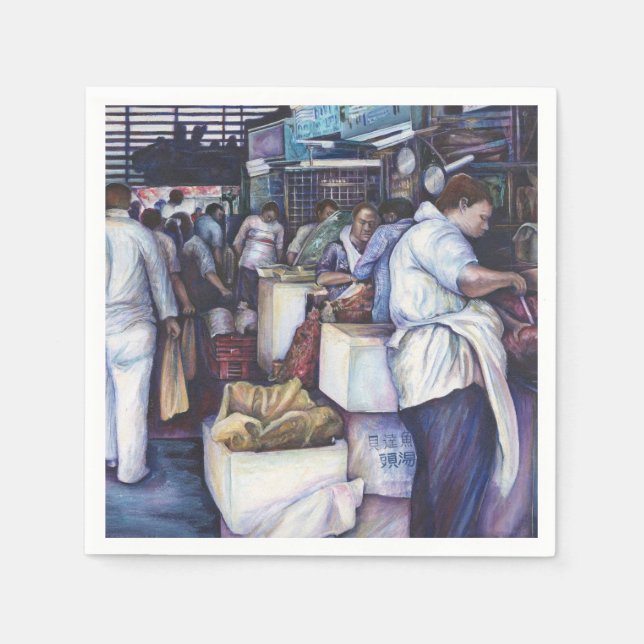 Guardanapo De Papel Sopa de Cabeça de Peixe, Singapura (Frente)