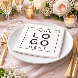 Guardanapo De Papel Sophisticated Black Minimalist Square Wedding