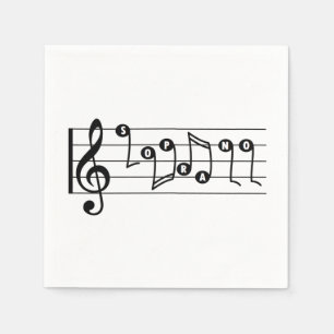 Guardanapo De Papel Soprano Singer Musical Cocktail Napkin
