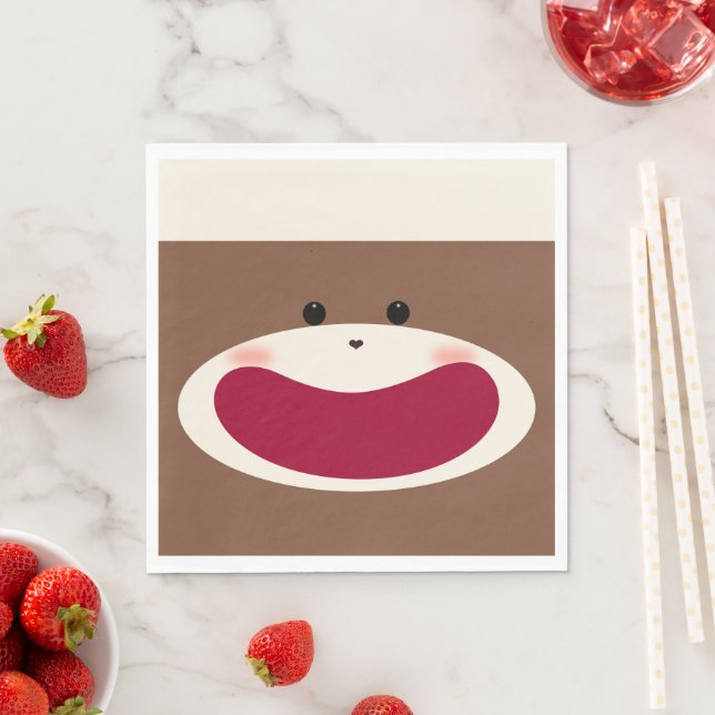 Guardanapo De Papel Sorriso de macaco-meia (Garoto) (Insitu)