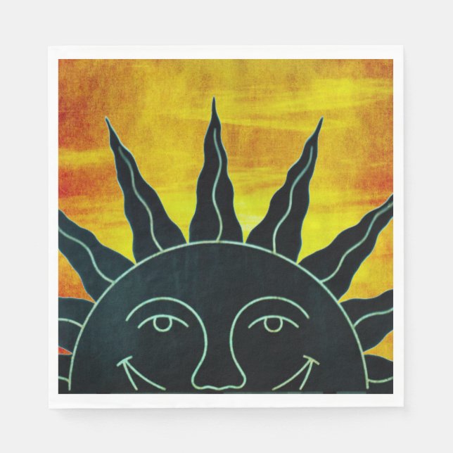 Guardanapo De Papel Sorriso de papel Sun Napkin (Frente)
