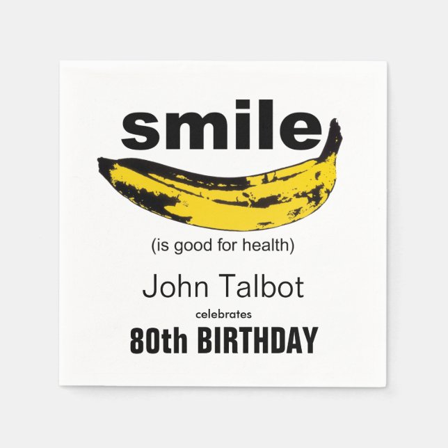 Guardanapo De Papel Sorriso é um bom papel de Festa de aniversário Nap (Frente)